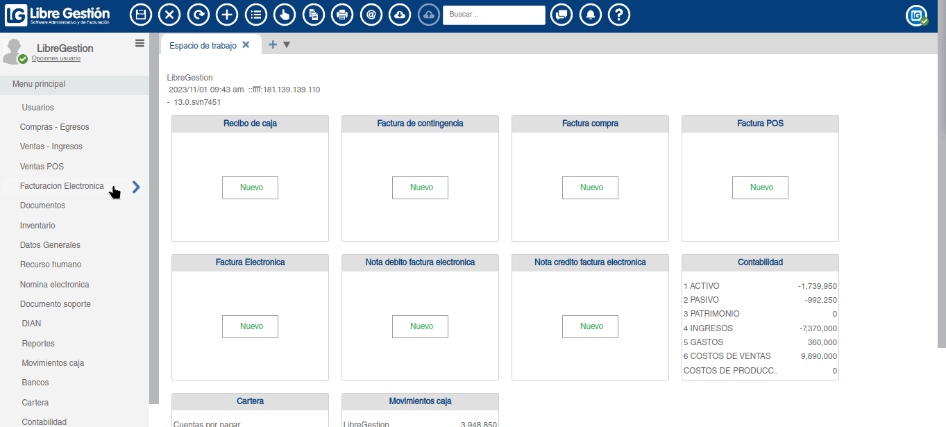 En este gif te explicamos cómo crear una nota débito factura electrónica en el software.